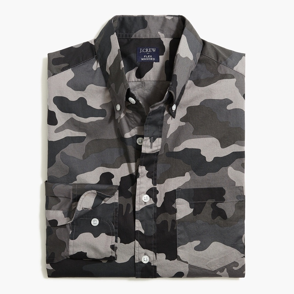 J. Crew Printed Slim Flex Casual Shirt